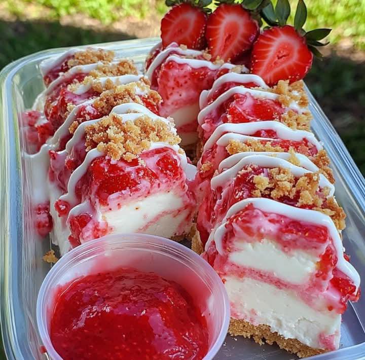 Strawberry Crunch Cheesecake Chunks