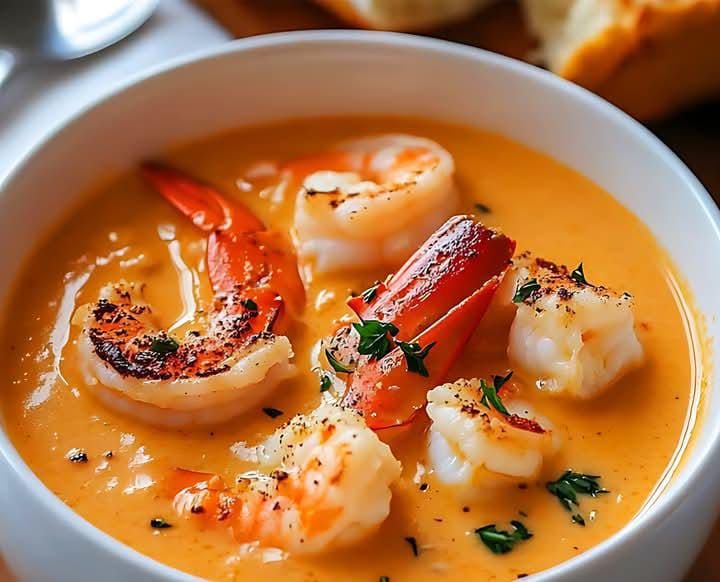 Exquisite Seafood Bisque with Crab, Shrimp, and Lobster