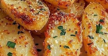 Crispy Baked Garlic Parmesan Fries