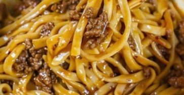 Mongolian Ground Beef Noodles