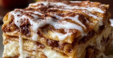 Cinnamon Roll Apple Lasagna