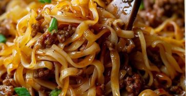 Mongolian Ground Beef Noodles
