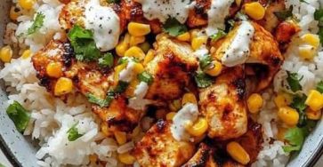 Street Corn Chicken Rice Bowl