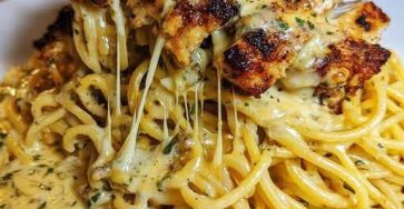 Creamy Cajun Chicken Spaghetti with Garlic Mozzarella Sauce