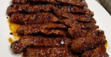 Grill Pan Honey Glazed Steak Strips