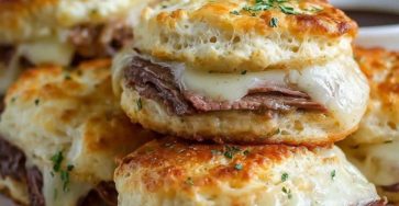 Baked French Dip Biscuits