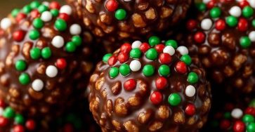 Christmas Chocolate Rice Krispie Balls